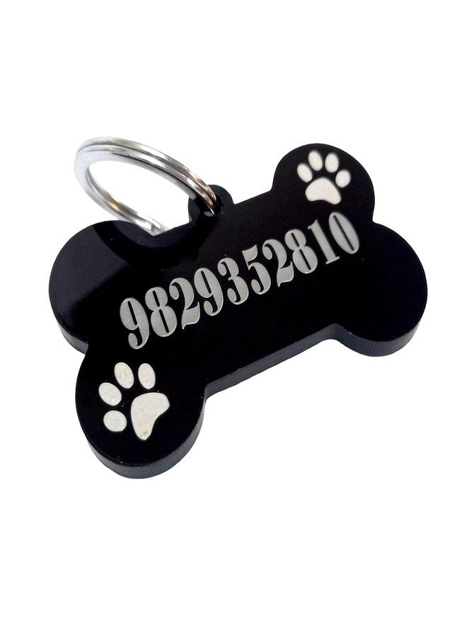 F Studio بطاقة تعريف للحيوانات الأليفة من F Studio، مصنوعة من الأكريليك المقاوم للماء على شكل عظمة، مناسبة لطوق الكلاب والقطط، خفيفة الوزن، مقاومة للصدأ، مع إمكانية نقش بطاقة التعريف (4 × 7 سم). - Image 4